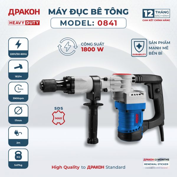 Máy đục bê tông 0841 Apakoh